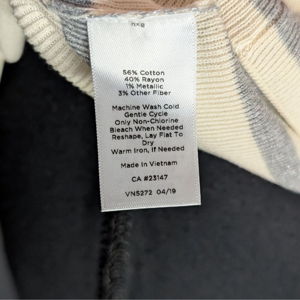 Talbots Petite Metallic Striped Short-Sleeve Sweater With Button Shoulder - SP - Picture 5 of 6
